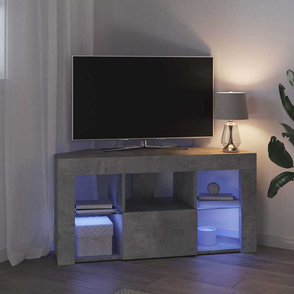 TV staliukas Kampinė LED televizoriaus spinta 100 x 40 x 50 cm Betono pilka
