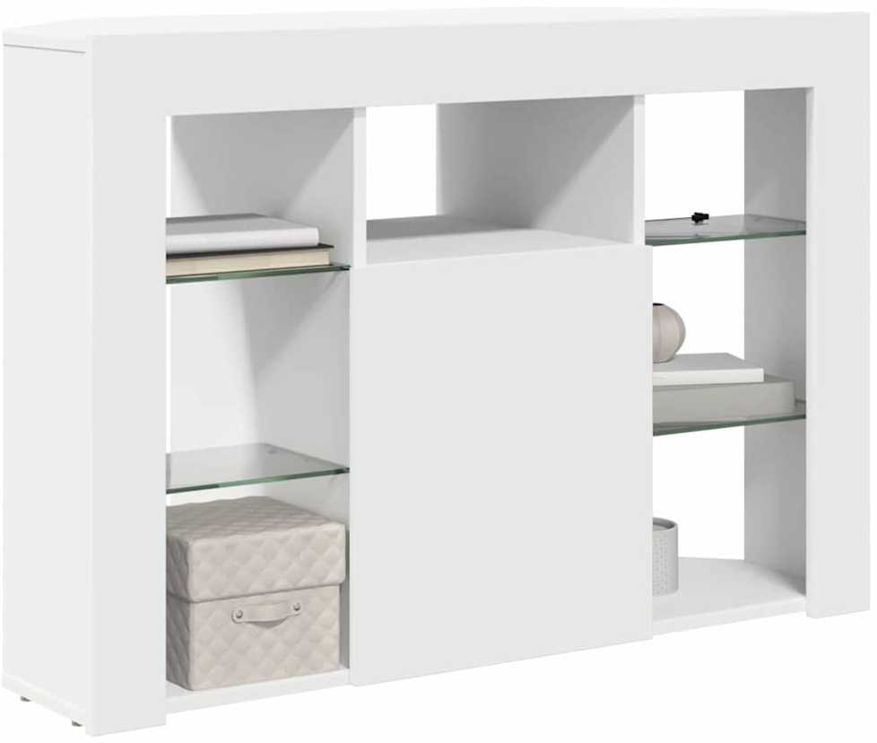 TV staliukas Kampinė LED televizoriaus spinta 100x40x68cm Balta