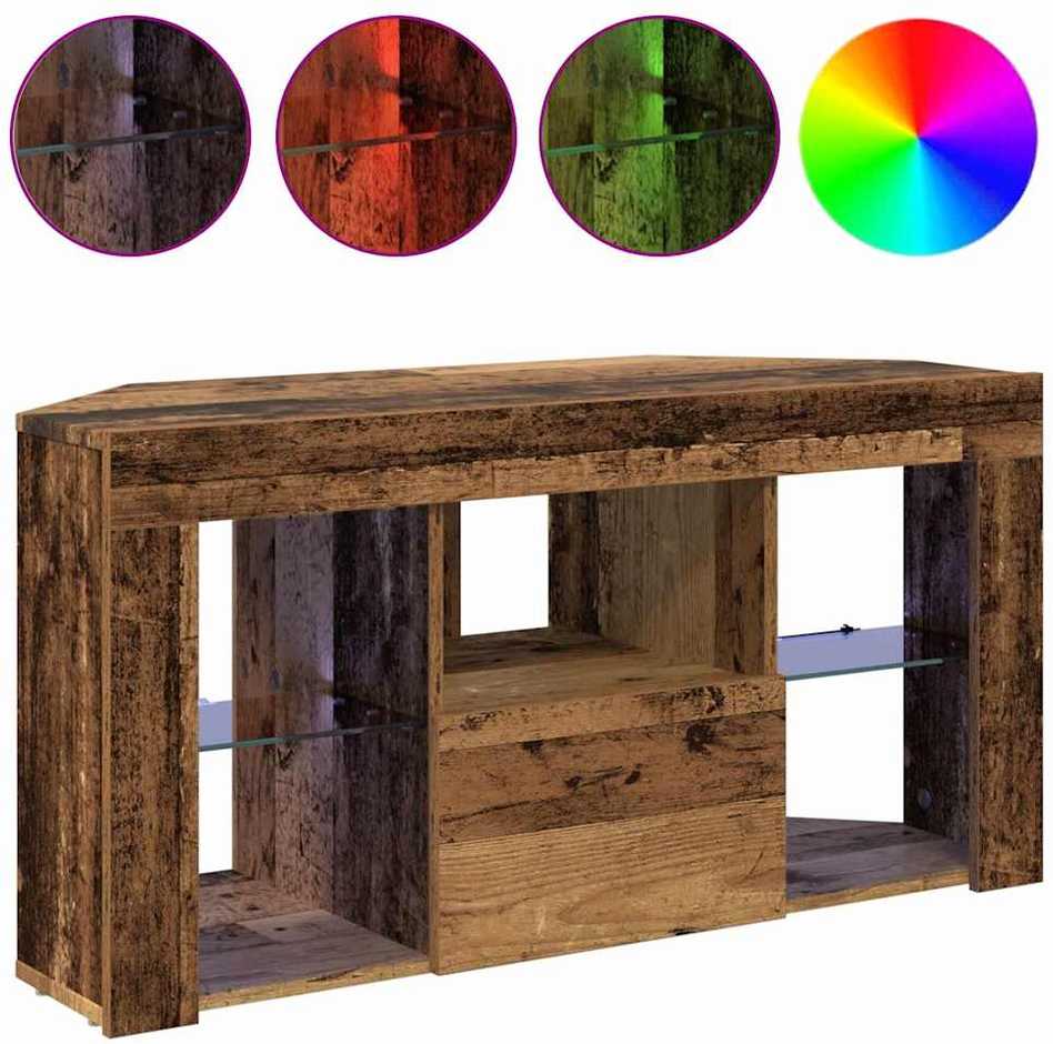 TV staliukas Kampinė LED televizoriaus spinta 100 x 40 x 50 cm Senas medis