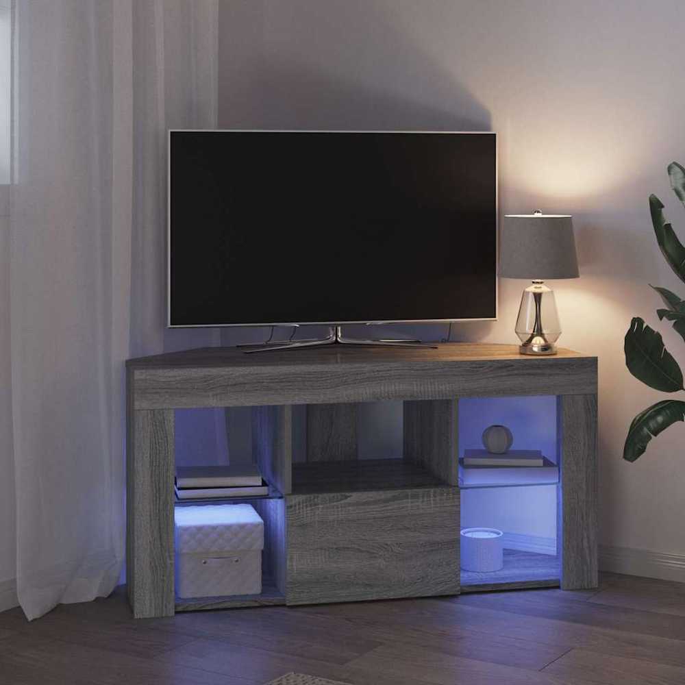 TV staliukas Kampinė LED televizoriaus spinta 100 x 40 x 50 cm Pilkas Sonoma