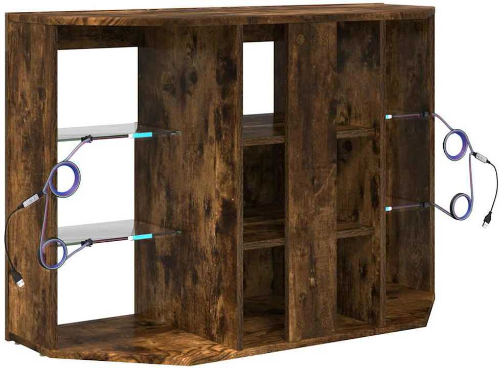 TV staliukas Kampinė LED televizoriaus spinta 100x40x68cm Rūkyta ąžuolas