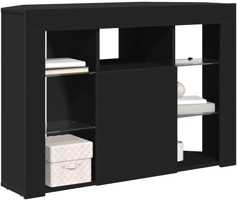 TV staliukas Kampinė LED televizoriaus spinta 100x40x68cm Juoda