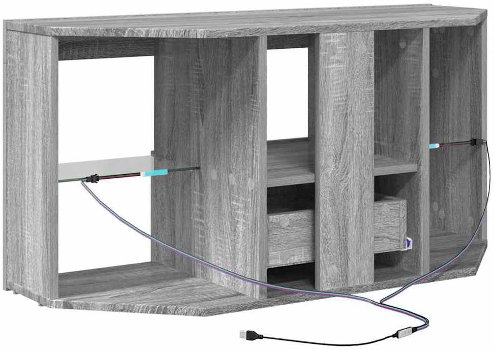 TV staliukas Kampinė LED televizoriaus spinta 100 x 40 x 50 cm Pilkas Sonoma