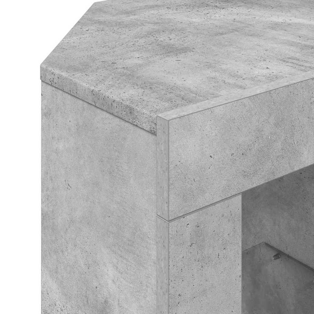 TV staliukas Kampinė LED televizoriaus spinta 100 x 40 x 50 cm Betono pilka