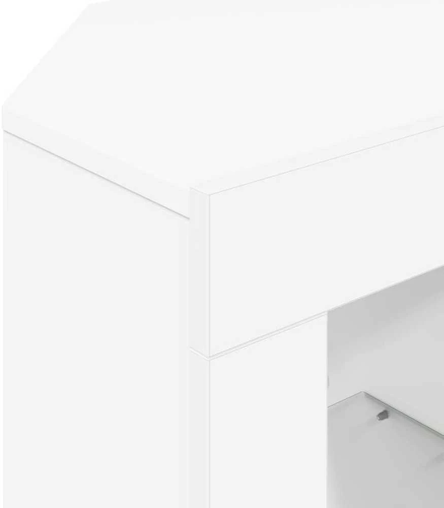 TV staliukas Kampinė LED televizoriaus spinta 100 x 40 x 50 cm Balta