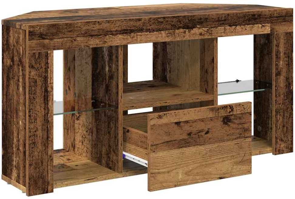 TV staliukas Kampinė LED televizoriaus spinta 100 x 40 x 50 cm Senas medis