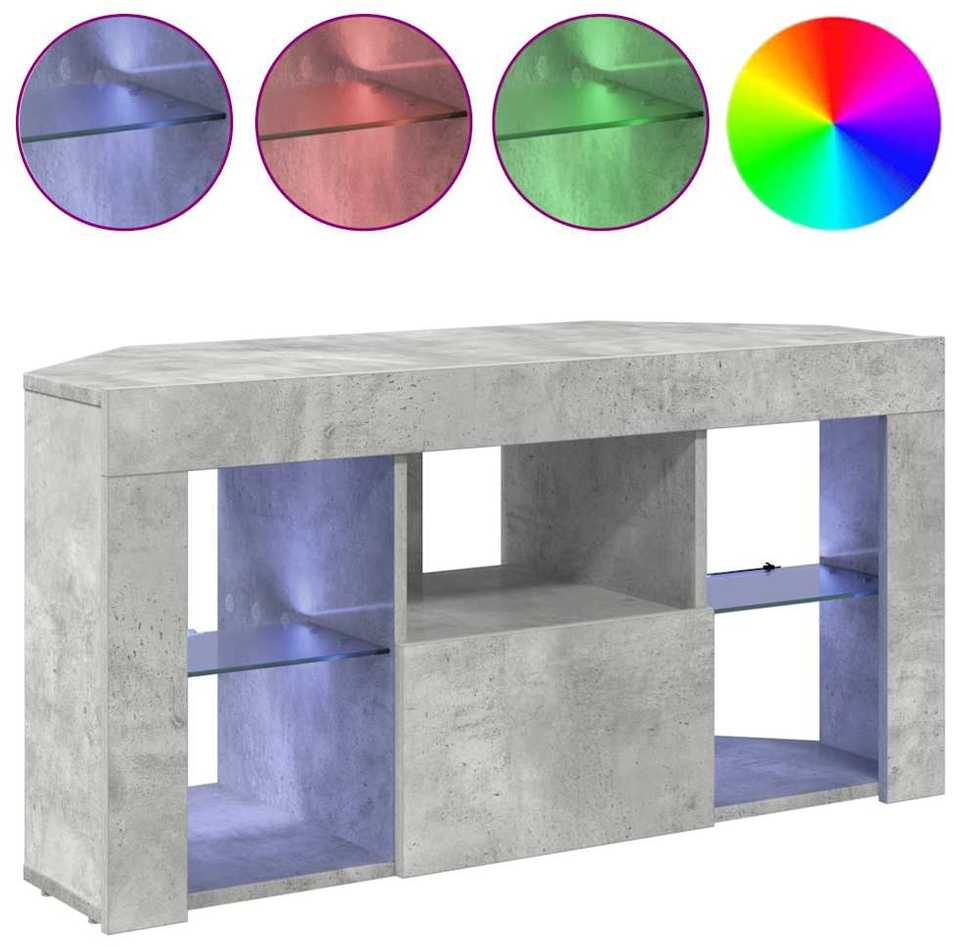 TV staliukas Kampinė LED televizoriaus spinta 100 x 40 x 50 cm Betono pilka