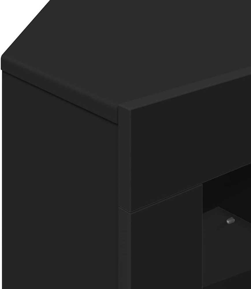 TV staliukas Kampinė LED televizoriaus spinta 100x40x68cm Juoda