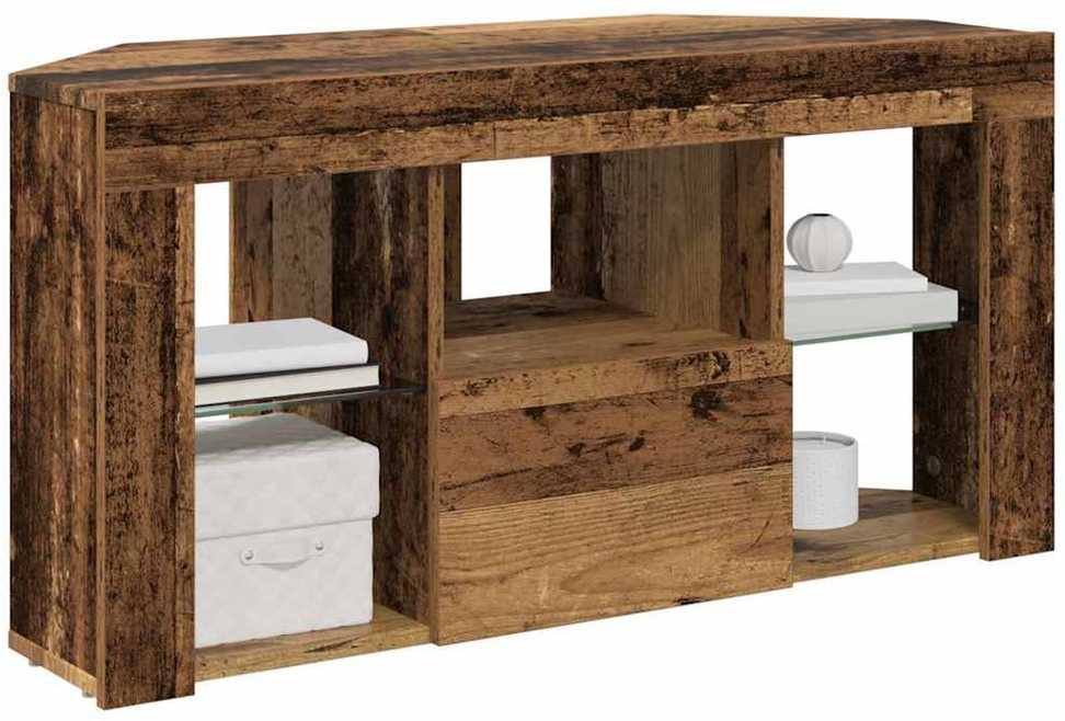 TV staliukas Kampinė LED televizoriaus spinta 100 x 40 x 50 cm Senas medis