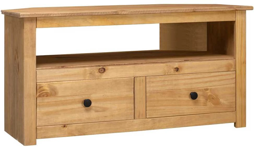 TV staliukas Kampinė TV spintelė Panama, 93x49x49cm, pušies masyvas