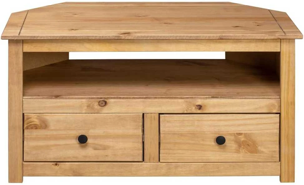 TV staliukas Kampinė TV spintelė Panama, 93x49x49cm, pušies masyvas