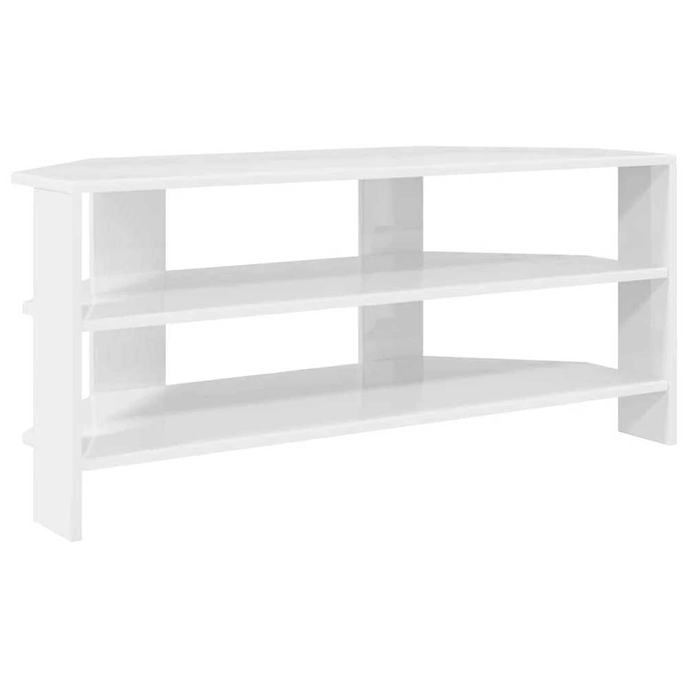 TV staliukas KampinėTVspintelė 102x40,5x45cm Aukšto blizgesio balta