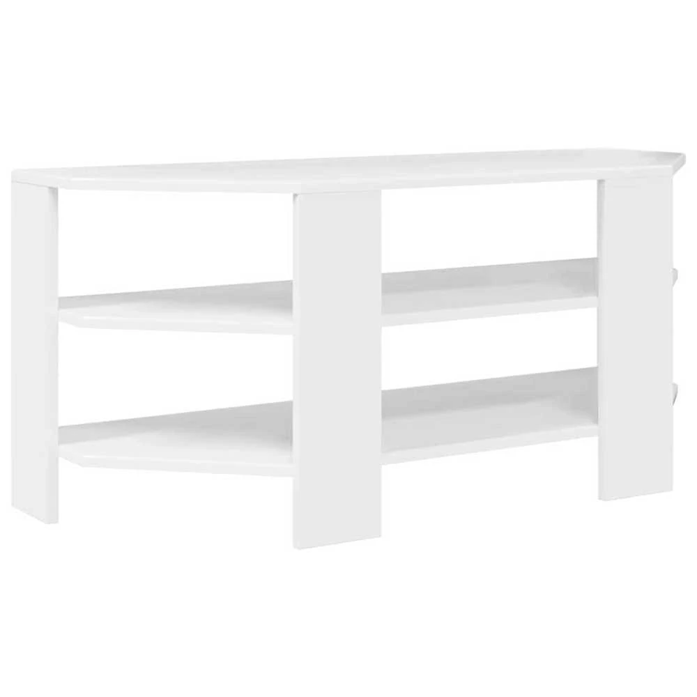 TV staliukas KampinėTVspintelė 102x40,5x45cm Aukšto blizgesio balta