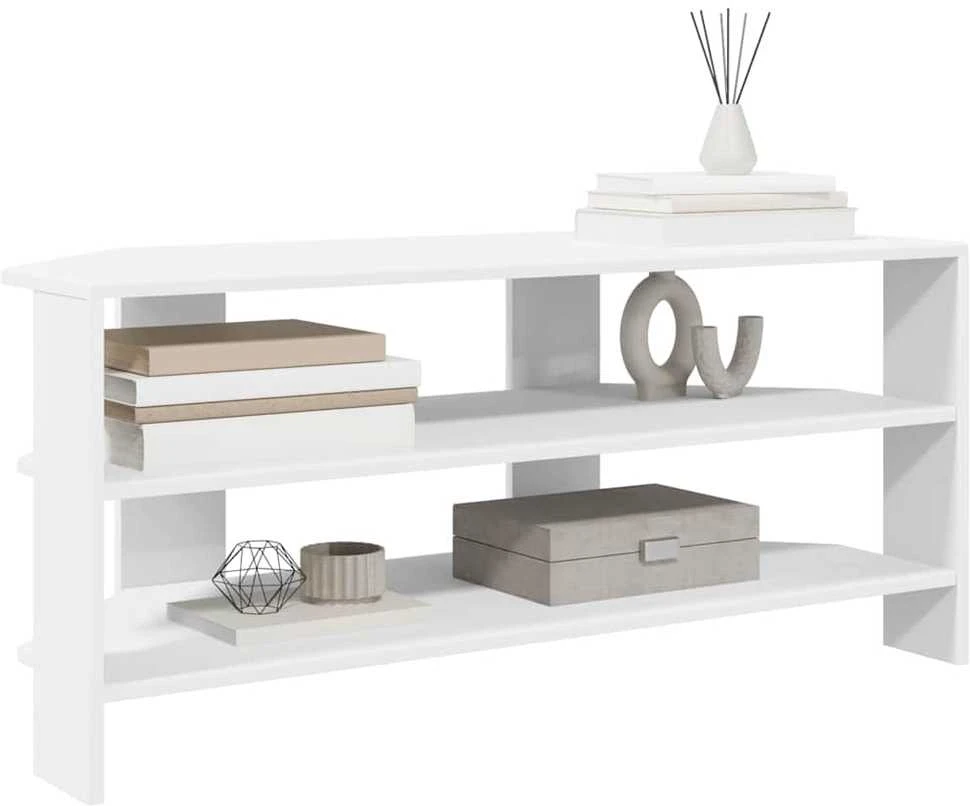 TV staliukas KampinėTVspintelė 102x40,5x45cm Balta Apdirbta mediena
