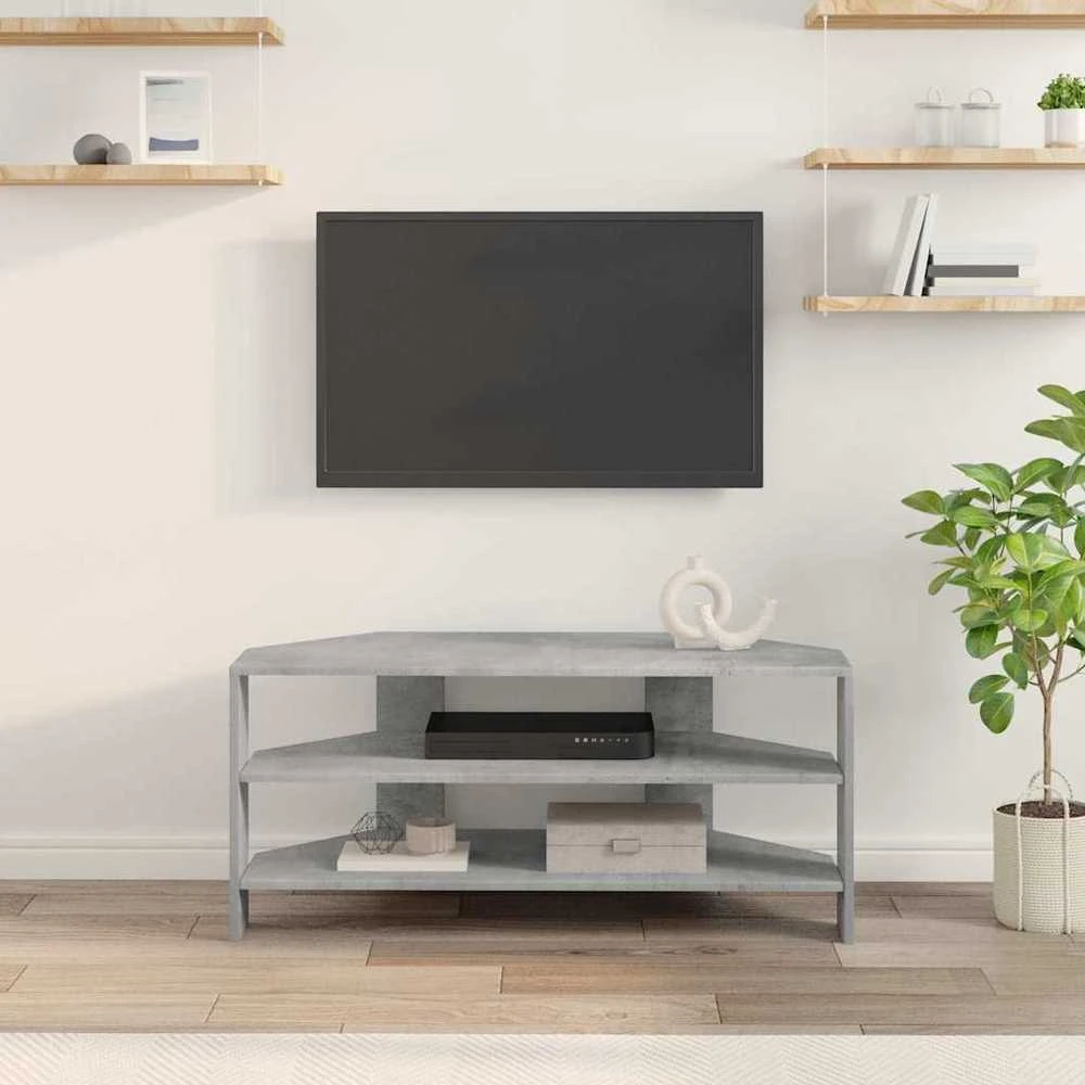 TV staliukas KampinėTVspintelė 102x40,5x45cm Betono pilka Apdirbta mediena