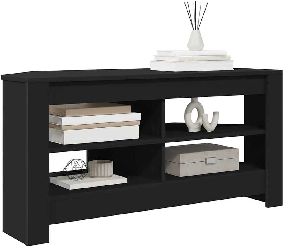 TV staliukas KampinėTVspintelė 102 x 40,5 x 45 cm Juoda Apdirbta mediena
