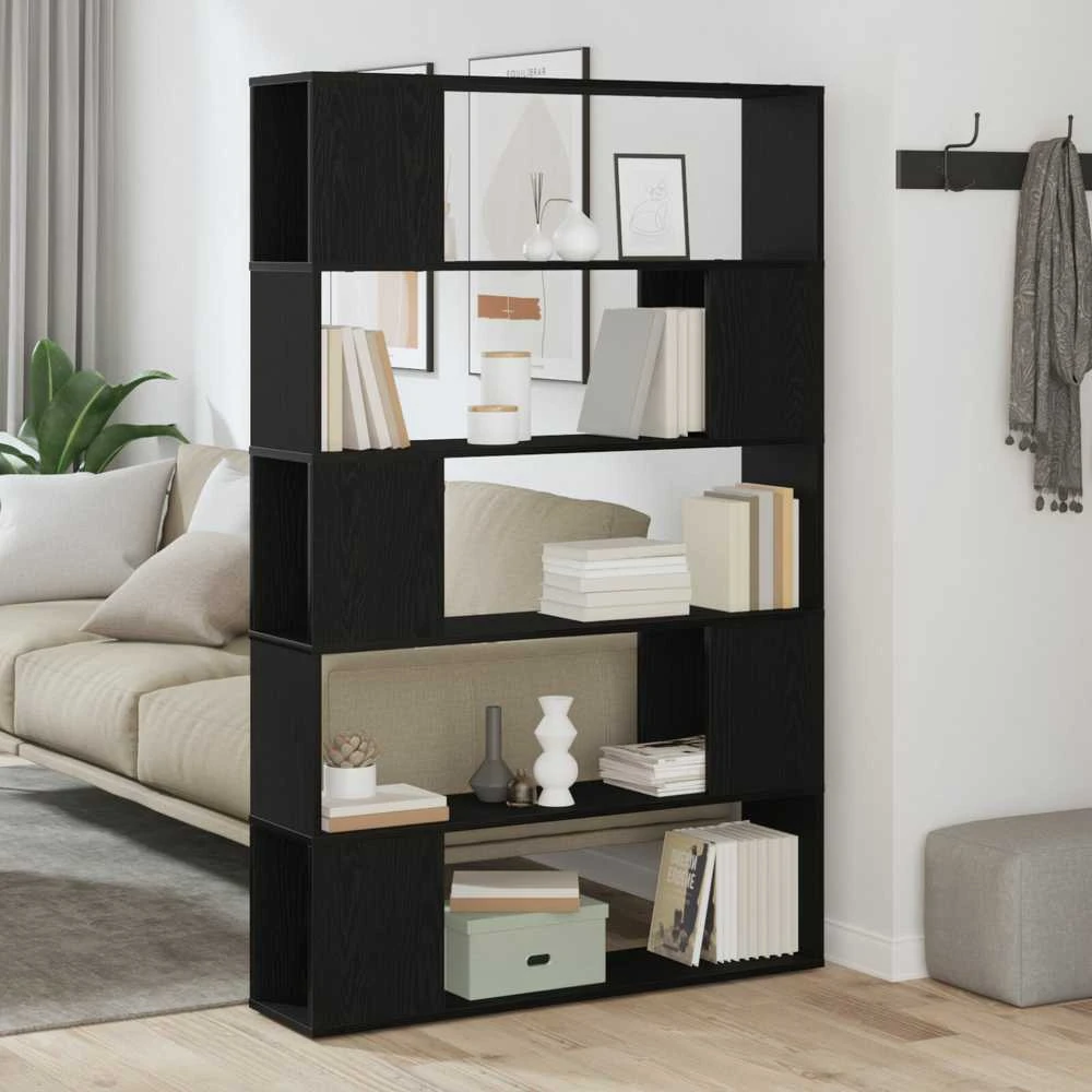 TV staliukas TV spintelių komplektas 100 x 24 x 155 cm Juodas ąžuolas