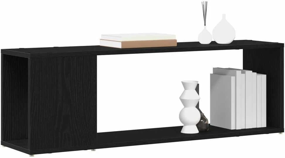 TV staliukas TV spintelių komplektas 100 x 24 x 63 cm Juoda Apdirbta mediena