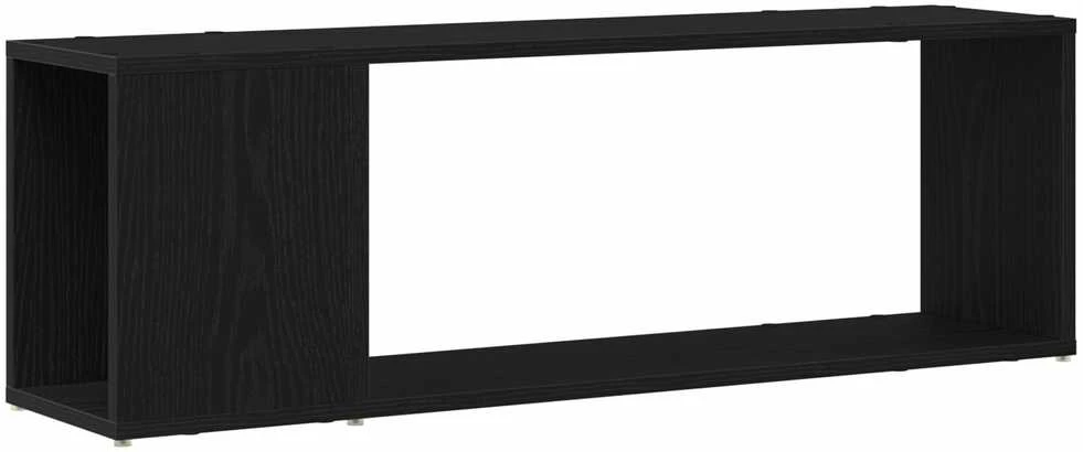 TV staliukas TV spintelių komplektas 100 x 24 x 63 cm Juoda Apdirbta mediena