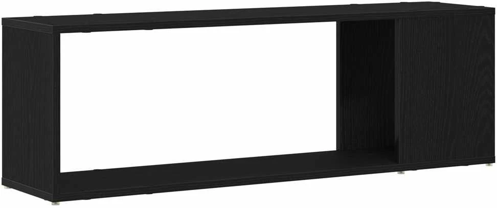 TV staliukas TV spintelių komplektas 100 x 24 x 63 cm Juoda Apdirbta mediena
