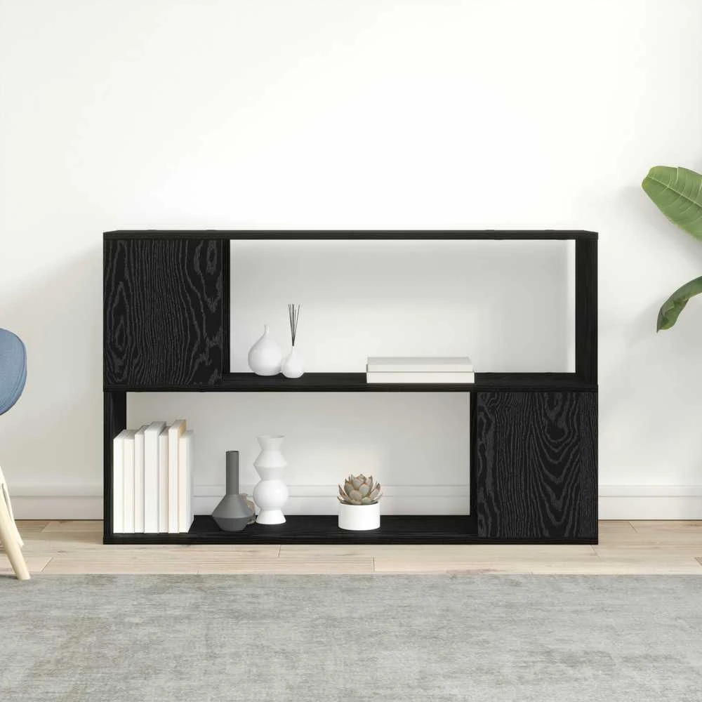 TV staliukas TV spintelių komplektas 100 x 24 x 63 cm Juoda Apdirbta mediena