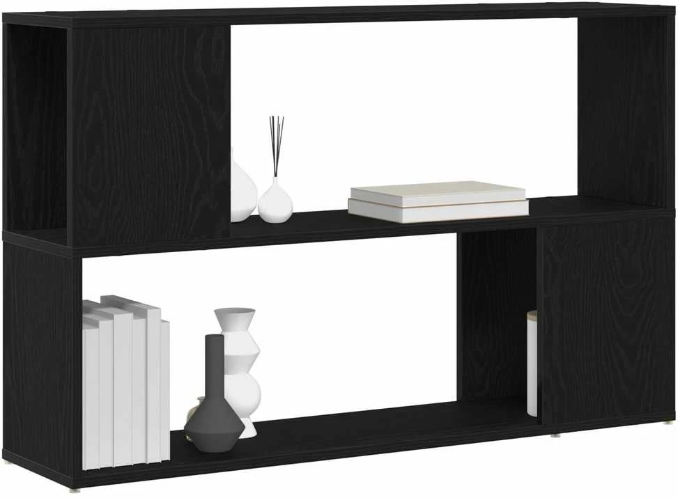 TV staliukas TV spintelių komplektas 100 x 24 x 63 cm Juoda Apdirbta mediena