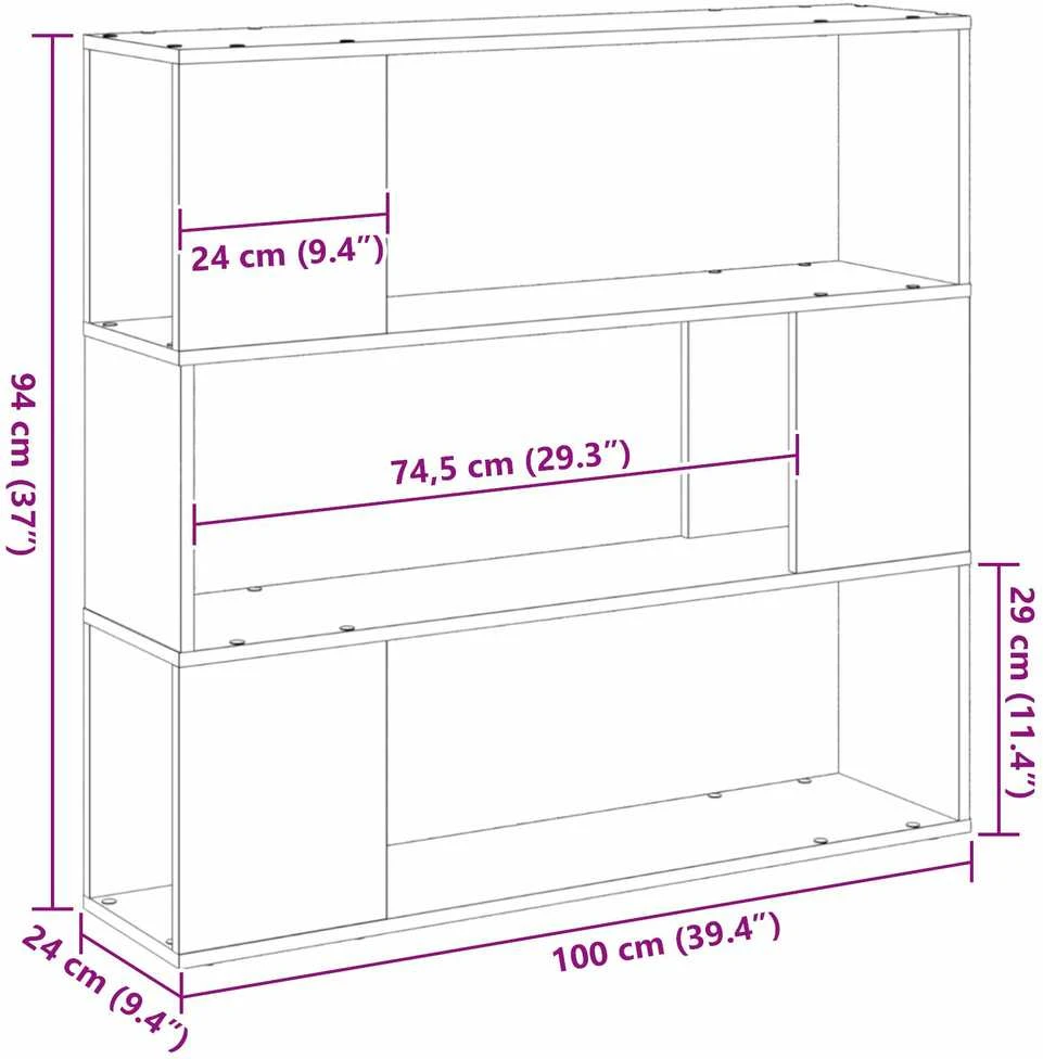 TV staliukas TV spintelių komplektas 100 x 24 x 94 cm Juodas ąžuolas