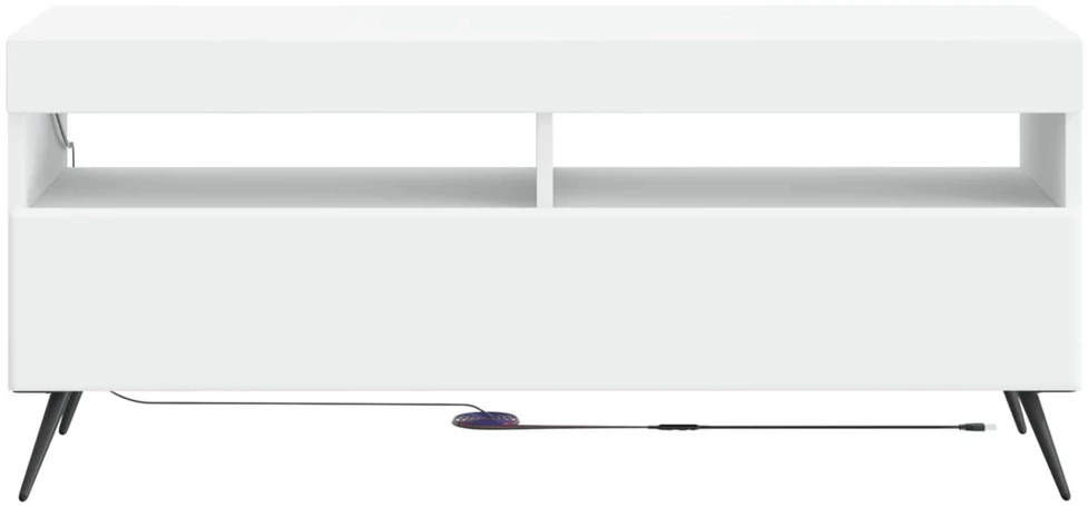 TV staliukas LED televizoriaus spintelė Balta Apdirbta mediena