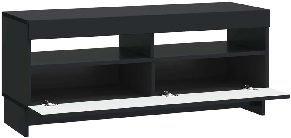 TV staliukas LED televizoriaus spintelė Juoda Apdirbta mediena