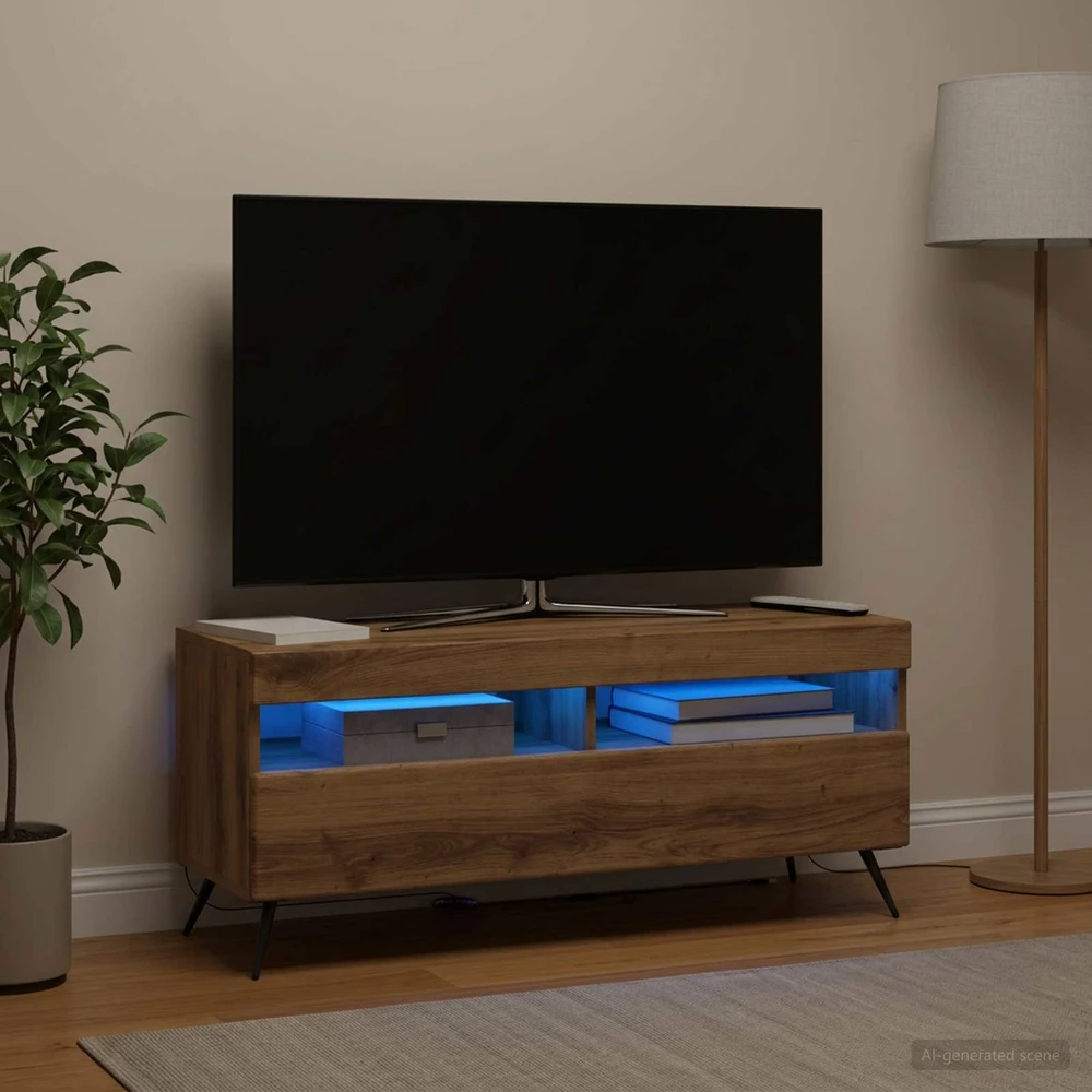 TV staliukas LED televizoriaus spintelė Artisano ąžuolo Apdirbta mediena