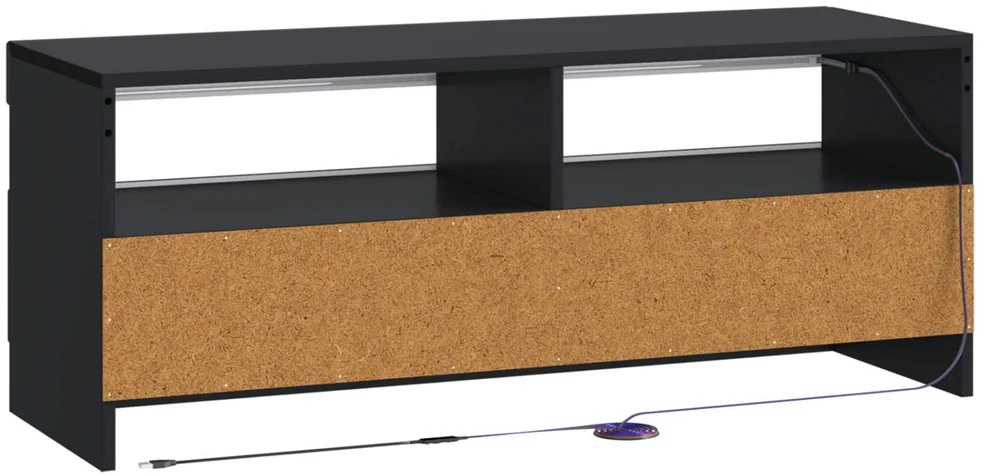 TV staliukas LED televizoriaus spintelė Juoda Apdirbta mediena