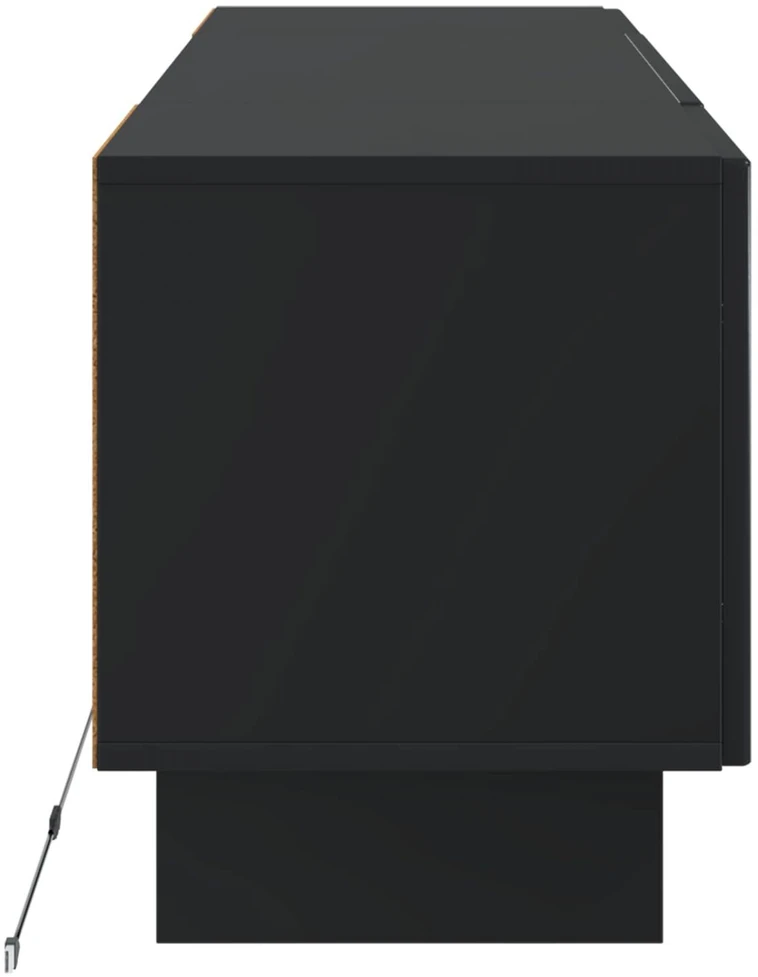 TV staliukas LED televizoriaus spintelė Juoda Apdirbta mediena