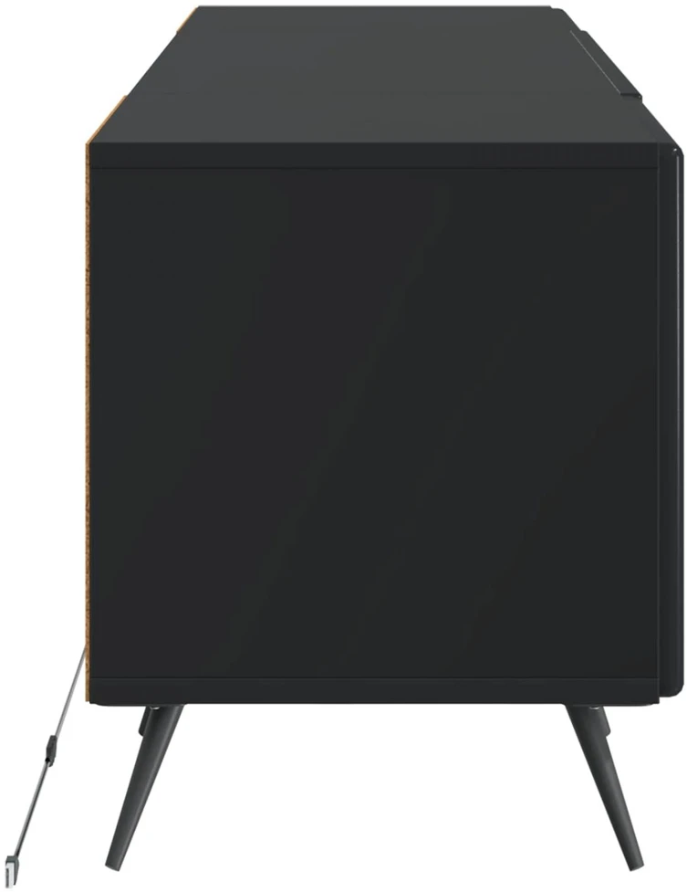 TV staliukas LED televizoriaus spintelė Juoda Apdirbta mediena