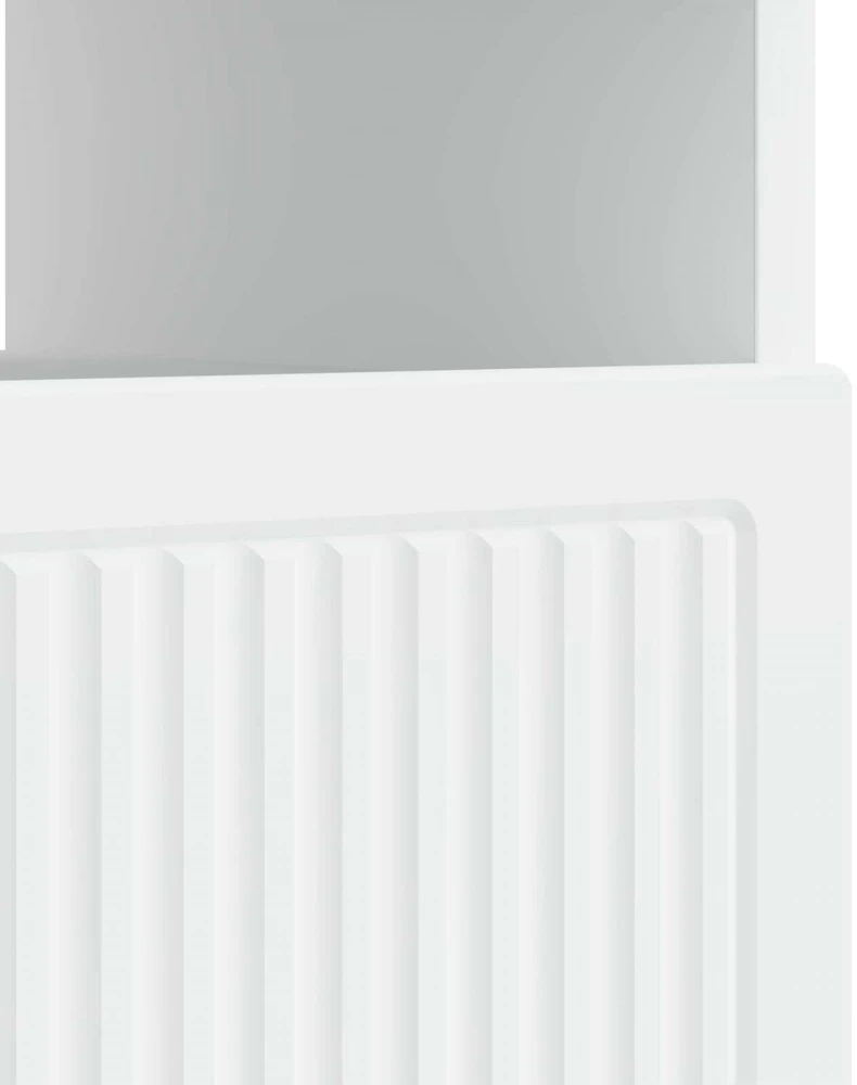 TV staliukas LED televizoriaus spintelė Balta Apdirbta mediena