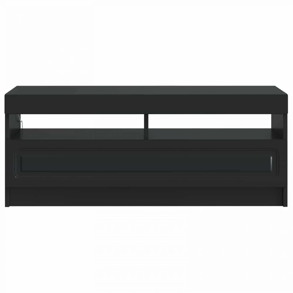 TV staliukas LED televizoriaus spintelė Juoda Apdirbta mediena