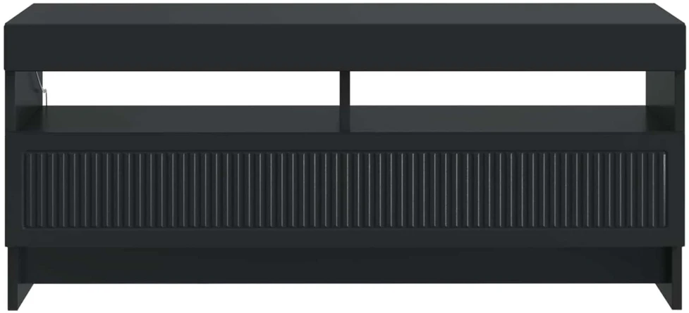 TV staliukas LED televizoriaus spintelė Juoda Apdirbta mediena