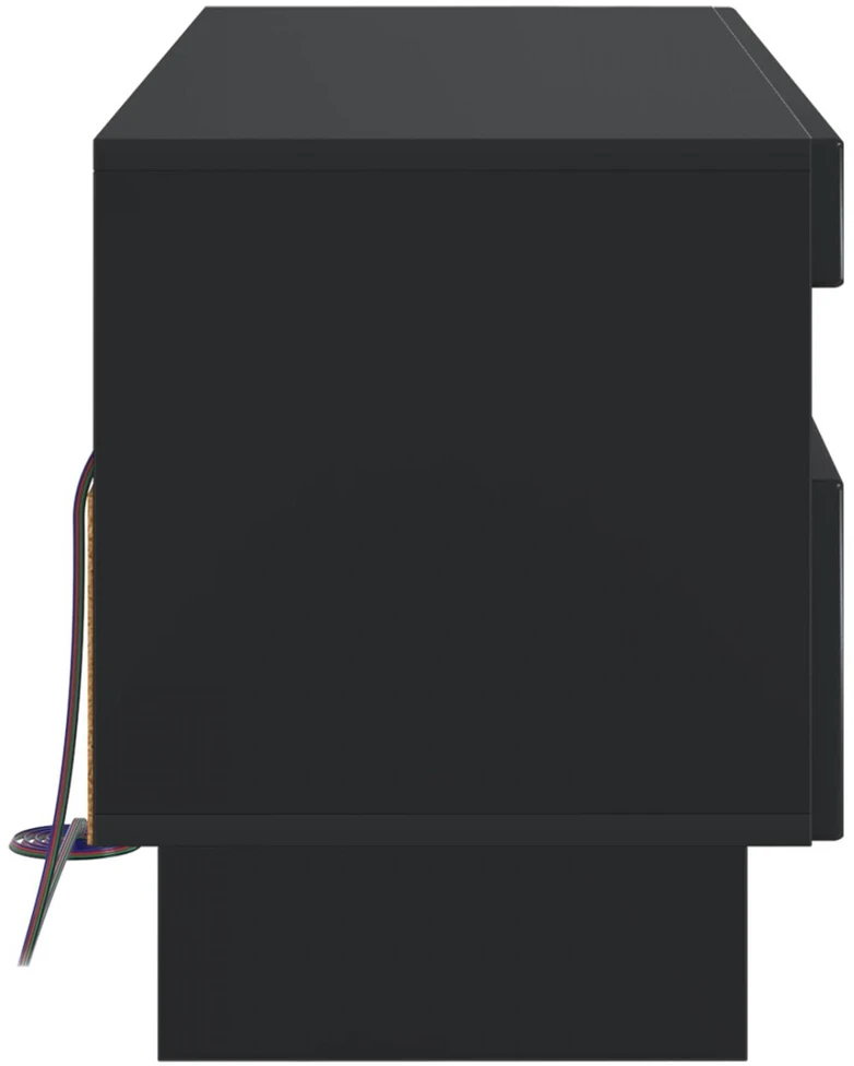 TV staliukas LED televizoriaus spintelė Juoda Apdirbta mediena