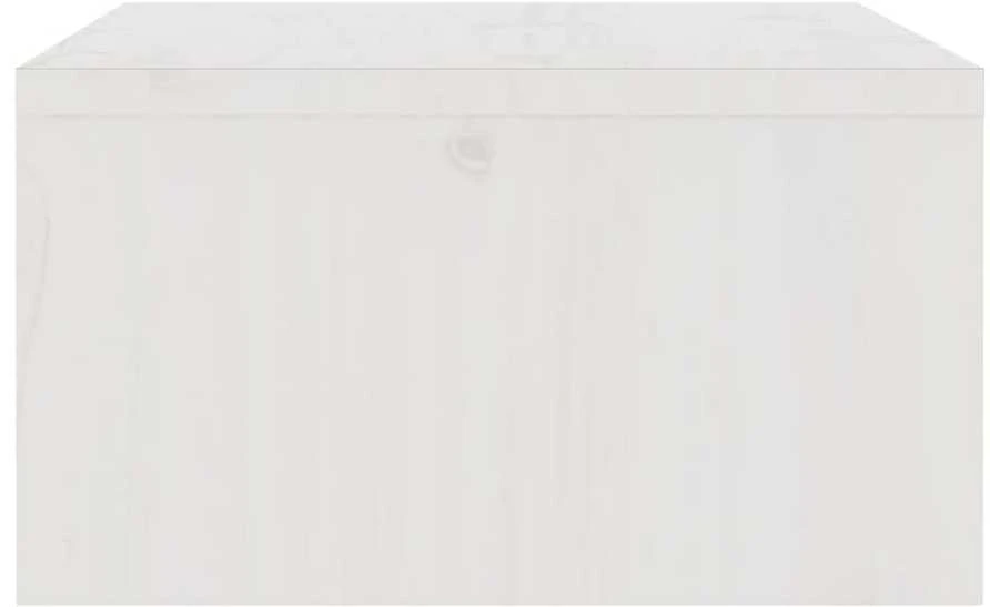 Monitoriaus stovas, baltas, 100x27x15cm, pušies masyvas