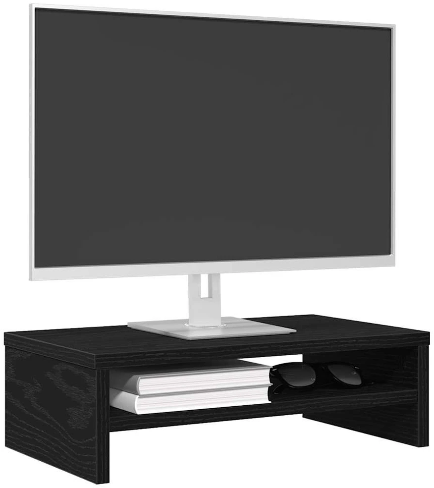 TV staliukas Monitoriaus stovas, juodo ąžuolo, 42x24x13 cm, inžinerinės medienos