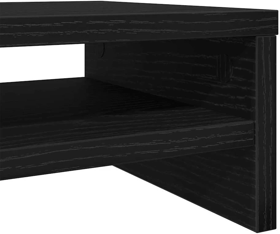 TV staliukas Monitoriaus stovas, juodo ąžuolo, 42x24x13 cm, inžinerinės medienos