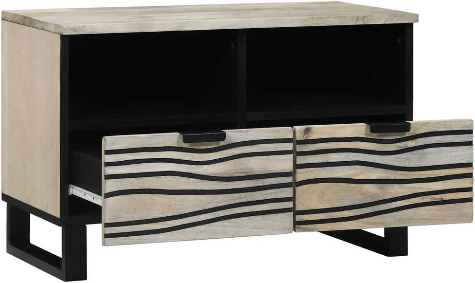 TV staliukas TV vienetai 70 x 33 x 46 cm Balta Apdirbta mediena
