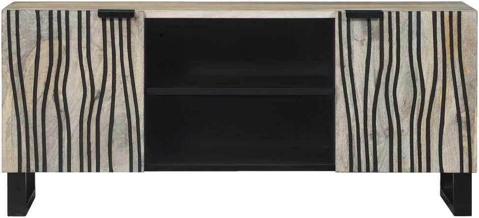 TV staliukas TV vienetai 105 x 33 x 46 cm Balta Apdirbta mediena