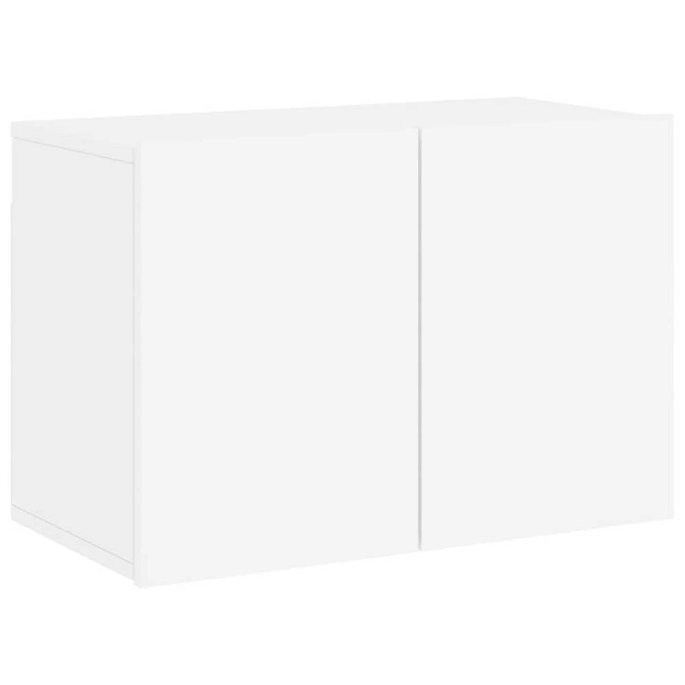 TV staliukas | TV sieniniai vienetai | 6 pcs balta Apdirbta mediena