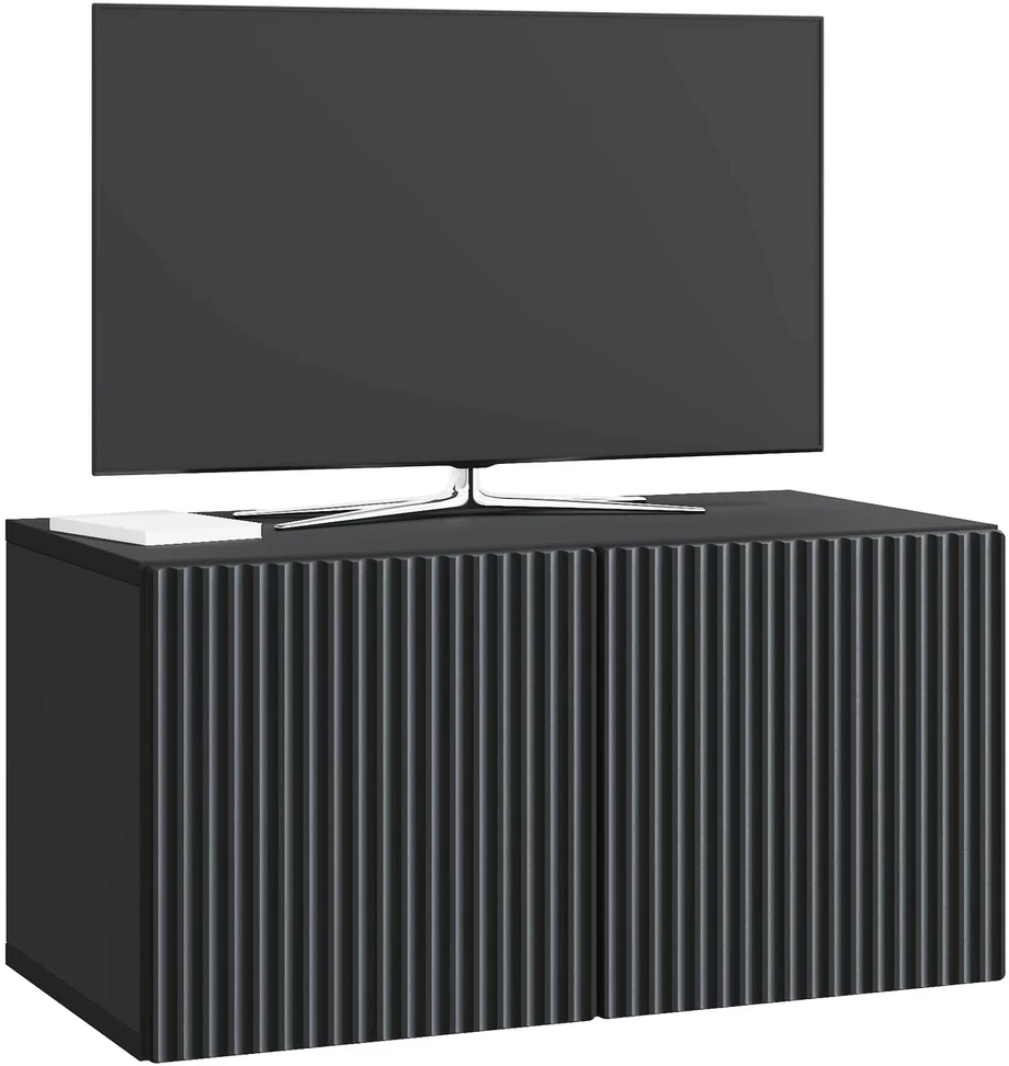 TV staliukas Sieninė TV spintelė 59,5 x 31 x 30 cm Juoda Apdirbta mediena