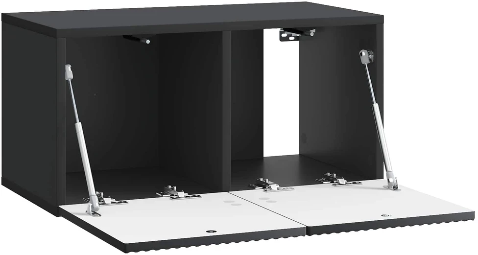 TV staliukas Sieninė TV spintelė 59,5 x 31 x 30 cm Juoda Apdirbta mediena