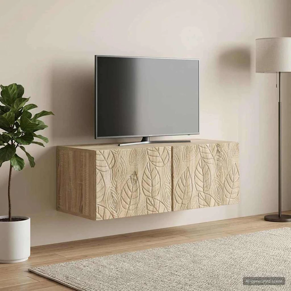 TV staliukas Sieninė TV spintelė 59,5 x 31 cm Sonoma ąžuolas