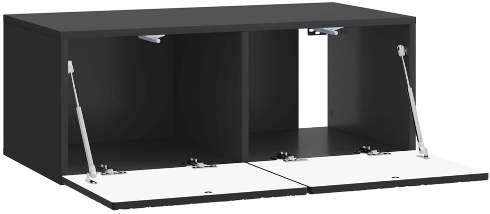 TV staliukas Sieninė TV spintelė 59,5 x 41 x 30 cm Juoda Apdirbta mediena