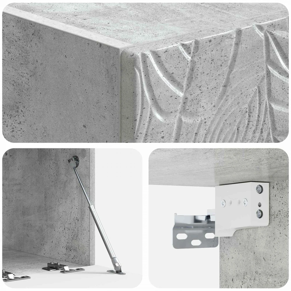 TV staliukas Sieninė TV spintelė 59,5 x 41 x 30 cm Betono pilka