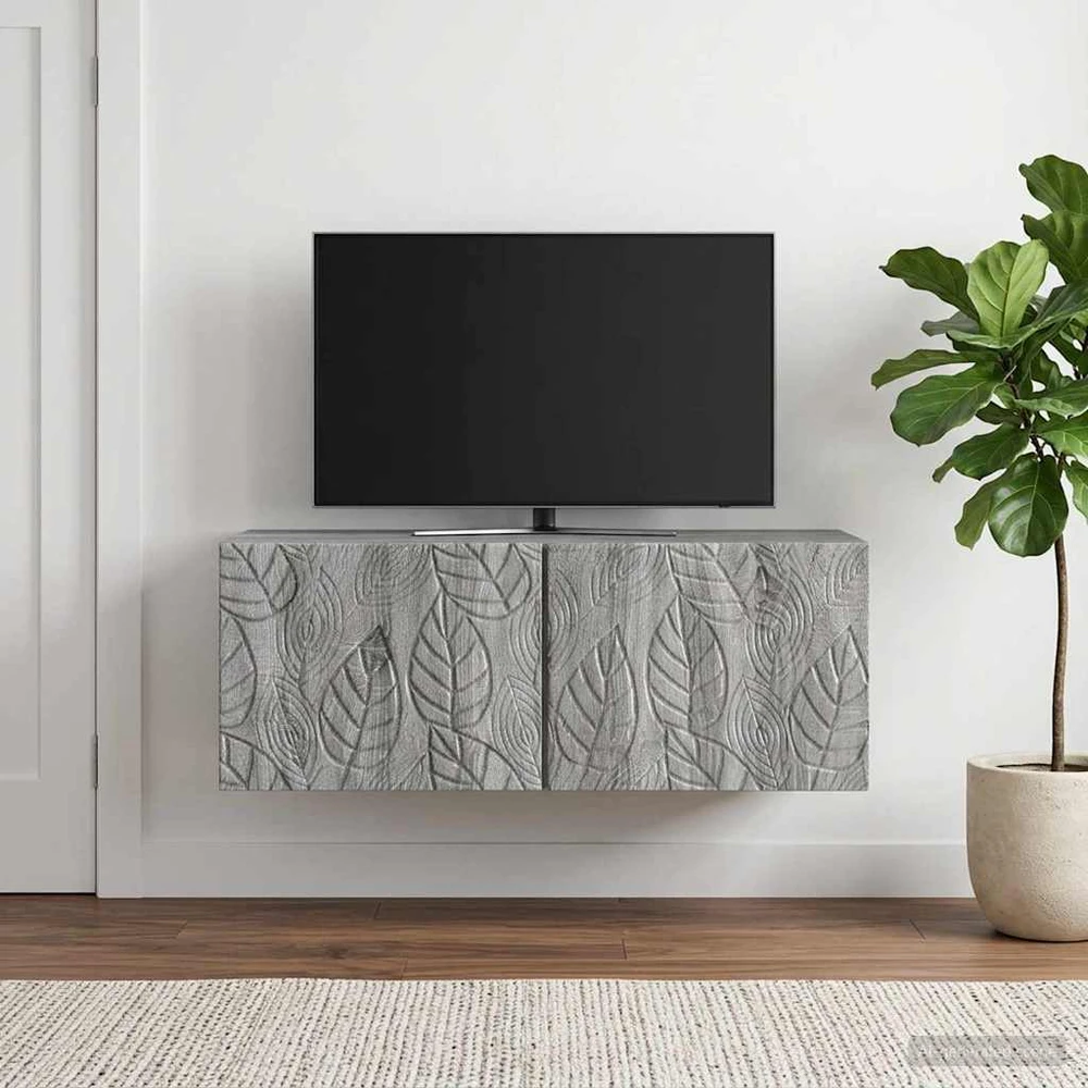 TV staliukas Sieninė TV spintelė 78,5 x 31 cm Pilka Sonoma Apdirbta mediena