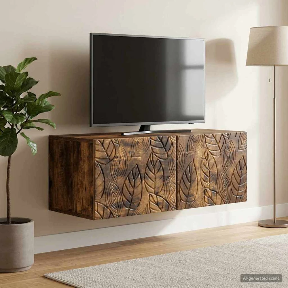 TV staliukas Sieninė TV spintelė 78,5 x 41 x 30 cm Dūminio ąžuolo